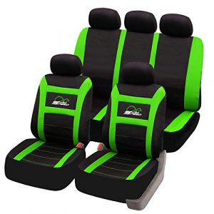 eSituro universal Sitzbezüge für Auto Komplettset schwarz/grün