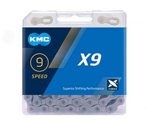 KMC Unisex – Erwachsene Grey X9 9-Fach Kette 114 Glieder, grau