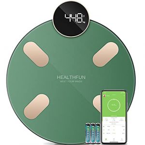 HEALTHFUN Bluetooth Körperfettwaage, Smart-BMI-Digital-Skala