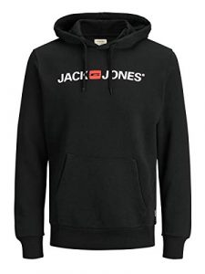 JACK & JONES Male Hoodie Logo LBlack