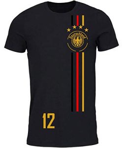 myfashionist T-Shirt Fußball Trikot WM/EM Deutschland Trikot mit Streifen
