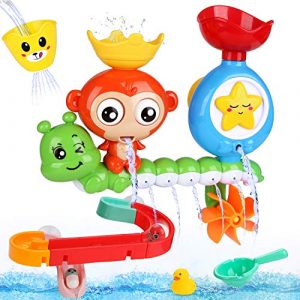 BBLIKE Badespielzeug für Babys, Kinder Wasser Dusche Badewannenspielzeug mit BAU-Puzzle