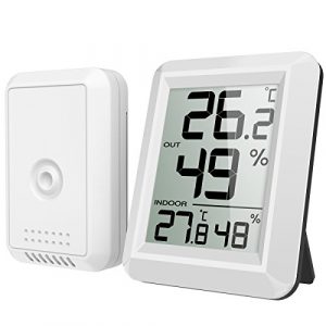 Brifit Thermometer Innen/Ausen, Hygrometer Thermometer mit Außensensor