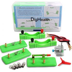 DigHealth Elektronik Schaltungen Set, Lernspielzeug, Stromkreise mit Motor und Glühbirne