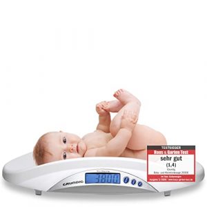 Grundig Babywaage digital Stillwaage Testsieger - Hochpräzise Baby Waage in 5 Gramm Schritten