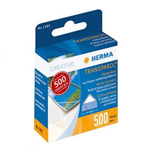 HERMA 1383 Transparol Fotoecken selbstklebend (20 mm, transparent)