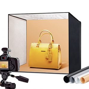 RALENO Fotostudio Set 50 x 50 x 50 cm professionelle superhelle Fotobox mit 50 W