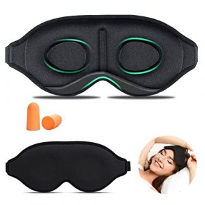 Schlafmaske,3D Schlafmaske für Herren, Frauen,Weiche und Atmungsaktive Augenmaske