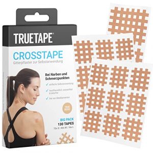 TRUETAPE® Gittertape/Crosstapes - 130 Gitterpflaster in Mix Größen I Akupunkturpflaster