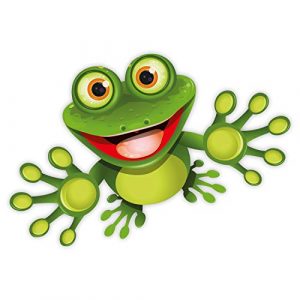 younikat Sticker Funny Frosch I 15 cm I für Laptop Koffer Roller Kühlschrank