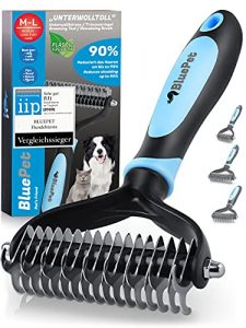 BluePet® UnterwollToll Hundebürste & Katzenbürste für langhaar