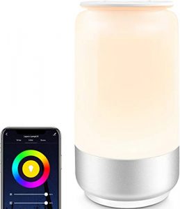 LEPRO Nachttischlampe Touch Dimmbar Smart, LED Tischlampe