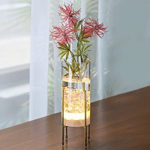 MJ PREMIER Vase, Beleuchtete Blumenvase aus Glas mit LED