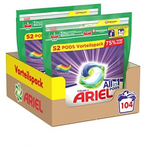 Ariel Waschmittel Pods All-in-1, Color Waschmittel, 104 Waschladungen