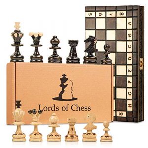 Schachspiel klappbares Brett 29*29CM Sehr edles aus Olivenholz Schach Neu 3 in1 