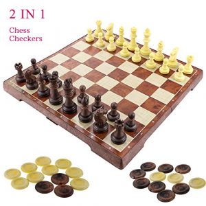 Fixget 2 in 1 Dame und Schachspiel