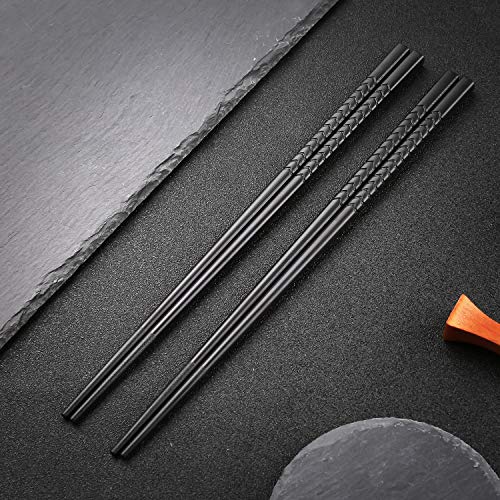5 Paar Essstäbchen EDELSTAHL Chinesische Stäbchen Chopsticks Set Sushi 6006212 